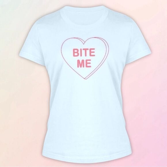 Anti-Valentine’s Day, Conversation Heart Tee, Slim Fit, Size S-3X - Picture 2 of 10